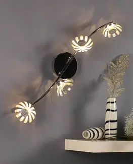 Nástěnná svítidla Eco-Light LED nástěnné světlo Bloom čtyři zdroje stříbrné
