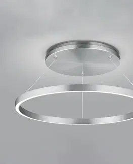 Závěsná světla Knapstein LED závěsné světlo Lisa-D, kruhové, nikl matný