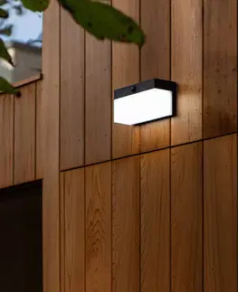 Inteligentní venkovní nástěnná svítidla LUTEC connect LED solární venkovní nástěnné světlo Fran, CCT