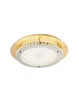 Designová stropní svítidla NOVA LUCE stropní svítidlo ZEFFARI plátkované zlato a chromovaný hliník a K9 křišťál akryl LED 41W 4000K 9361085