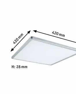 LED stropní svítidla PAULMANN LED Panel 3-krokové-stmívatelné Atria Shine hranaté 420x420mm 2700lm 3000K matný chrom