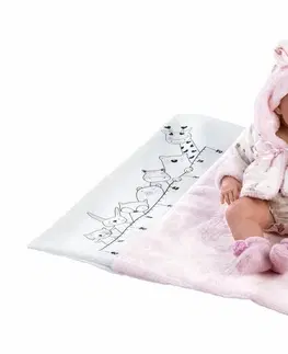 Hračky panenky LLORENS - 73898 NEW BORN DÍVKO- realistická panenka miminko s celovinylovým tělem - 40 cm