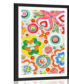Abstraktní a vzorované Plakát abstrakce květin