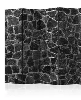 Paravány Paraván Black Stones Dekorhome 225x172 cm (5-dílný)