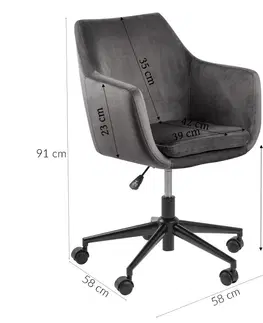 Kancelářské židle Actona Kancelářské křeslo Nora šedé