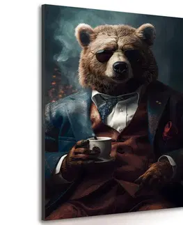 Obrazy zvířecí gangsteři Obraz zvířecí gangster medvěd