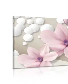 Obrazy květů Obraz magnolie na abstraktním pozadí