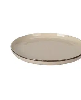 Talíře EH Porcelánový dezertní talíř Beige, 19 cm