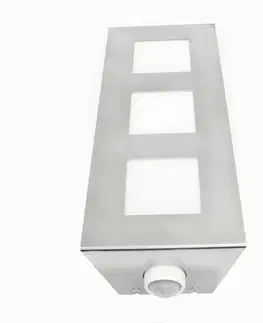 Venkovní nástěnná svítidla s čidlem pohybu CMD Venkovní nástěnné svítidlo Trilo z nerezu senzor