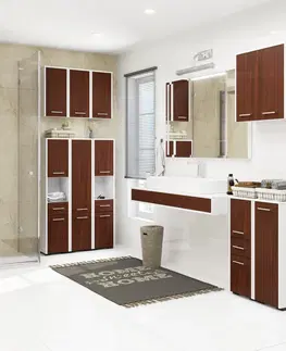 Koupelnový nábytek Ak furniture Koupelnová skříňka Fin I 30 cm bílá/venge
