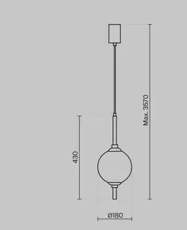 Designová závěsná svítidla MAYTONI Závěsné svítidlo The Sixth Sense 3000K 7W Z020PL-L6BS3K