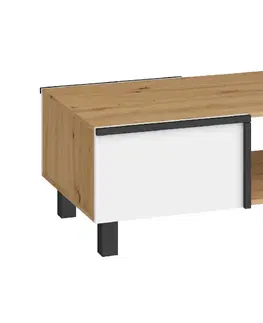Konferenční stolky ARTBm Konferenční stolek LARS-03 | 2D Barva: craft zlatý / bílá