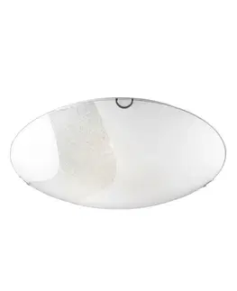 Klasická stropní svítidla NOVA LUCE stropní svítidlo QUALE bílé sklo a křišťál E27 3x12W 8361602