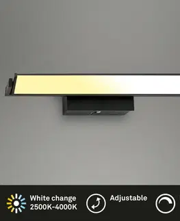 LED nástěnná svítidla BRILONER LED nástěnné svítidlo, s CCT svítidlo LED panel, stmívatelné 52,5 cm, 15 W, černá BRILO 3723-015
