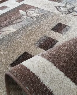 Moderní koberce Kvalitný koberec do obývačky s motívom kvetov