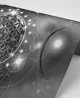 Samolepící tapety Samolepící tapeta okouzlující černobílá Mandala