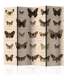 Paravány Paraván Retro Style: Butterflies Dekorhome 225x172 cm (5-dílný)
