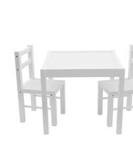 Jídelní sety Dětská sada GIACOMO stoleček + 2 židličky, bílá
