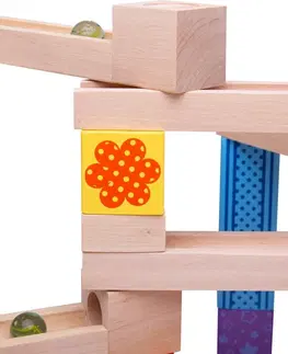 Dřevěné hračky Bigjigs Toys Dřevěná kuličková dráha VELASKO vícebarevná