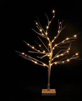 Vánoční dekorace Solight LED zimní stromek, 50x LED, 60cm, 3xAA
