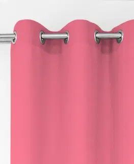 Jednobarevné hotové závěsy Růžový závěs na okna bez motivu 160 x 260 cm