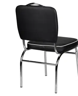 Židle do jídelny Retro Židle Elivis Černá/bílá