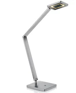 Stolní lampy kancelářské Knapstein LED stolní lampa Space s dotykovým stmívačem nikl