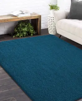 Koberce SHAGGY Stylový koberec v modré barvě