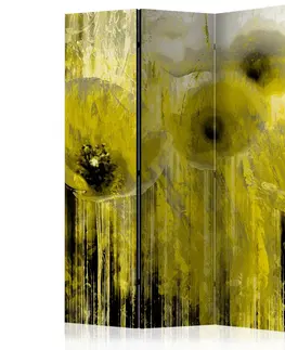 Paravány Paraván Yellow madness Dekorhome 135x172 cm (3-dílný)