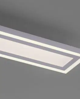 LED stropní svítidla LEUCHTEN DIREKT is JUST LIGHT LED stropní svítidlo, bílá, 100x11,8cm, CCT, stmívatelné, vč. dálkový ovladač MEDION 2700-5000K