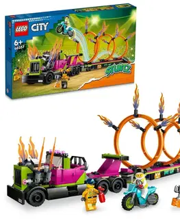 Hračky LEGO LEGO - City 60357 Tahač s ohnivými kruhy