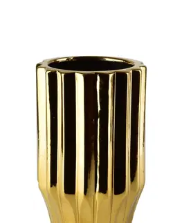 Dekorativní vázy Mondex Keramická váza YVONNE 20 cm zlatá