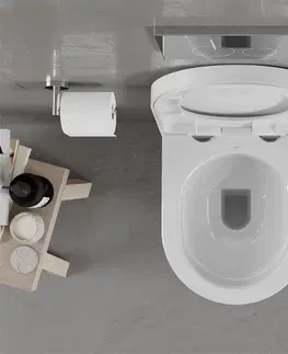 Záchody MEXEN/S Carmen Závěsná WC mísa včetně sedátka, duroplast, bílá 30880200