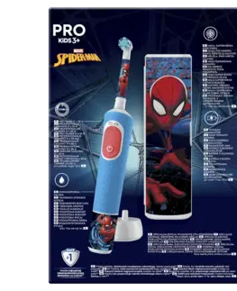 Elektrické zubní kartáčky Oral-B Vitality Pro Kids Spiderman elektrický zubní kartáček s cestovním pouzdrem