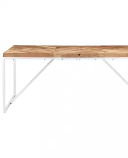 Jídelní stoly Jídelní stůl hnědá / bílá Dekorhome 140x70x76 cm