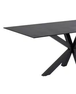 Jídelní stoly Dkton Keramický jídelní stůl Neele 160 cm černý