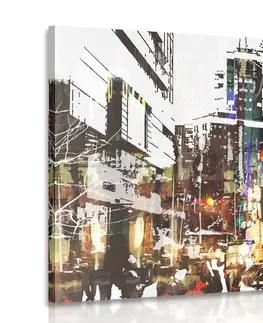 Obrazy města Obraz abstraktní panoráma města