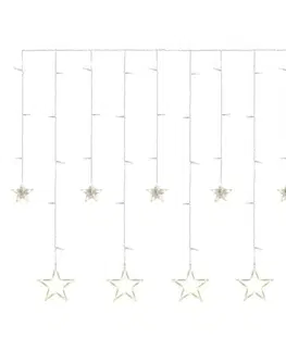 Závěsy a sítě EMOS LED vánoční závěs - hvězdy, 185x105 cm, vnitřní, teplá bílá DCGW12