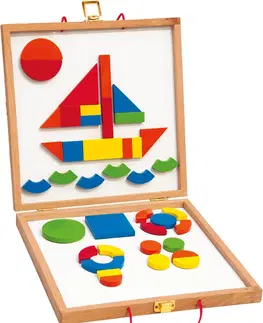 Hračky WOODY - Magnetický kreativní kufřík s tvary