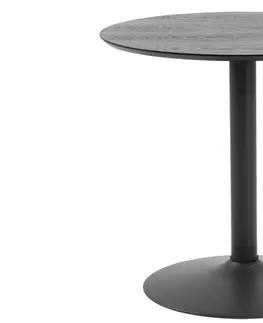Barové stolky Dkton Kulatý barový stůl Neesha 80 cm černý