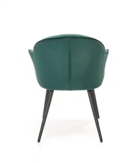 Židle Jídelní křeslo K468 Halmar Tmavě zelená