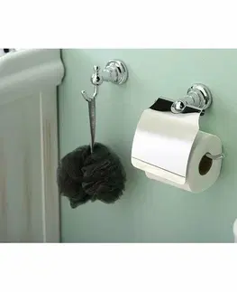 WC štětky SAPHO 1317-17 Diamond držák toaletního papíru s krytem, stříbrná
