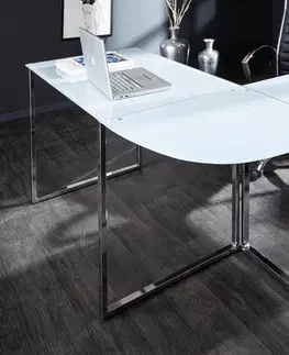 Psací stoly LuxD Kancelářský stůl Atelier bílý - otevřené balení