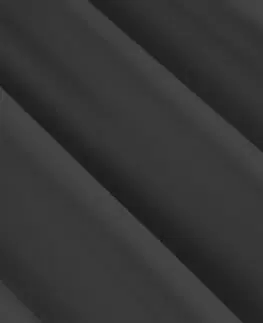 Zatemňovací závěsy Jednobarevné závěsy do ložnice tmavě šedé barvy 135 x 270 cm