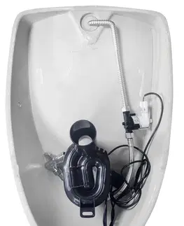 Pisoáry ISVEA DYNASTY urinál s automatickým splachovačem 6V DC, zakrytý přívod vody, 39x58 cm 10SZ92001-SENSOR