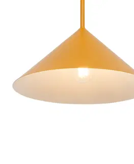 Zavesna svitidla Designová závěsná lampa žlutá - Triangolo