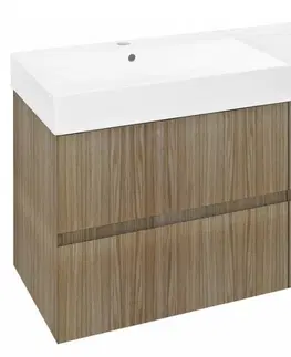 Koupelnový nábytek SAPHO FILENA dvojumyvadlová skříňka 118x51,5x43cm, dub FID1212D