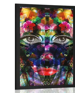 Pop art Plakát abstraktní ženská tvář