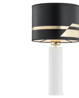 Lampy Argon Argon 4232 - Stolní lampa ALMADA 1xE27/15W/230V černá/bílá/mosaz 