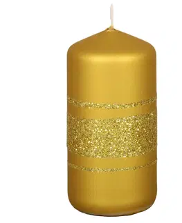 Vánoční dekorace FENIX metalická matná zlatá - d6x13 cm